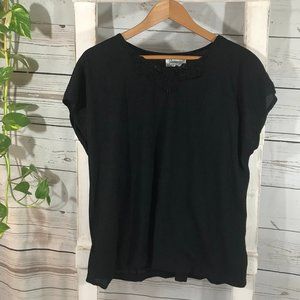 🧶 CLEARANCE Joanna Black Knit Short Sleeve Top